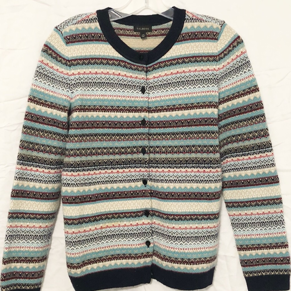 Talbots | Nordic Fair Isle Cardigan | XS